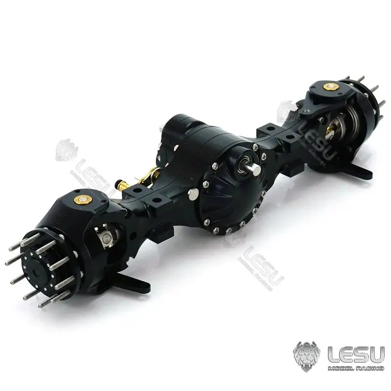 1/16 Truck tandem Front Axle Differential Lock Version LESU 10004 Axle Diy accessories For Tamiya Truck 770S MAN TGX FH16 Arocs