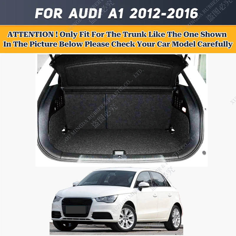 Car Trunk Mat For Audi A1 Two/Four Doors 2012 2013 2014 2015 2016 2017 2017 2018 High quality Leather boot Carpet Accessories