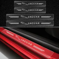 Carbon Fiber Car Door Sill Protector Trunk Bumper Pedal Anti For Jaguar XF XE XJ F-Pace X-Type S-Type F-Type E-Pace I-PACE XK
