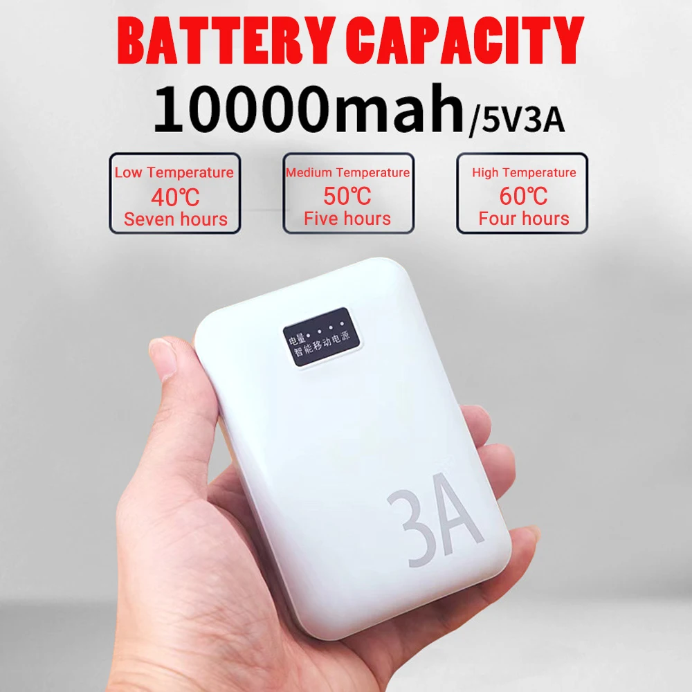 Power Bank 10000mAh/5V2A Portable Charging Powerbank Mobile Phone External Battery Fast Charging Warm Palace Belt Heating USB