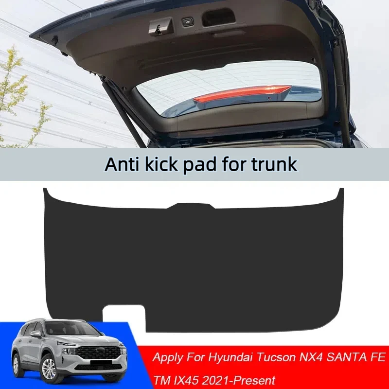 

Car Anti-kick Carbon Trunk Pad Weather Dustproof Protect Tailgate Sticker For Hyundai Tucson NX4 SANTA FE TM IX45 2021-Present