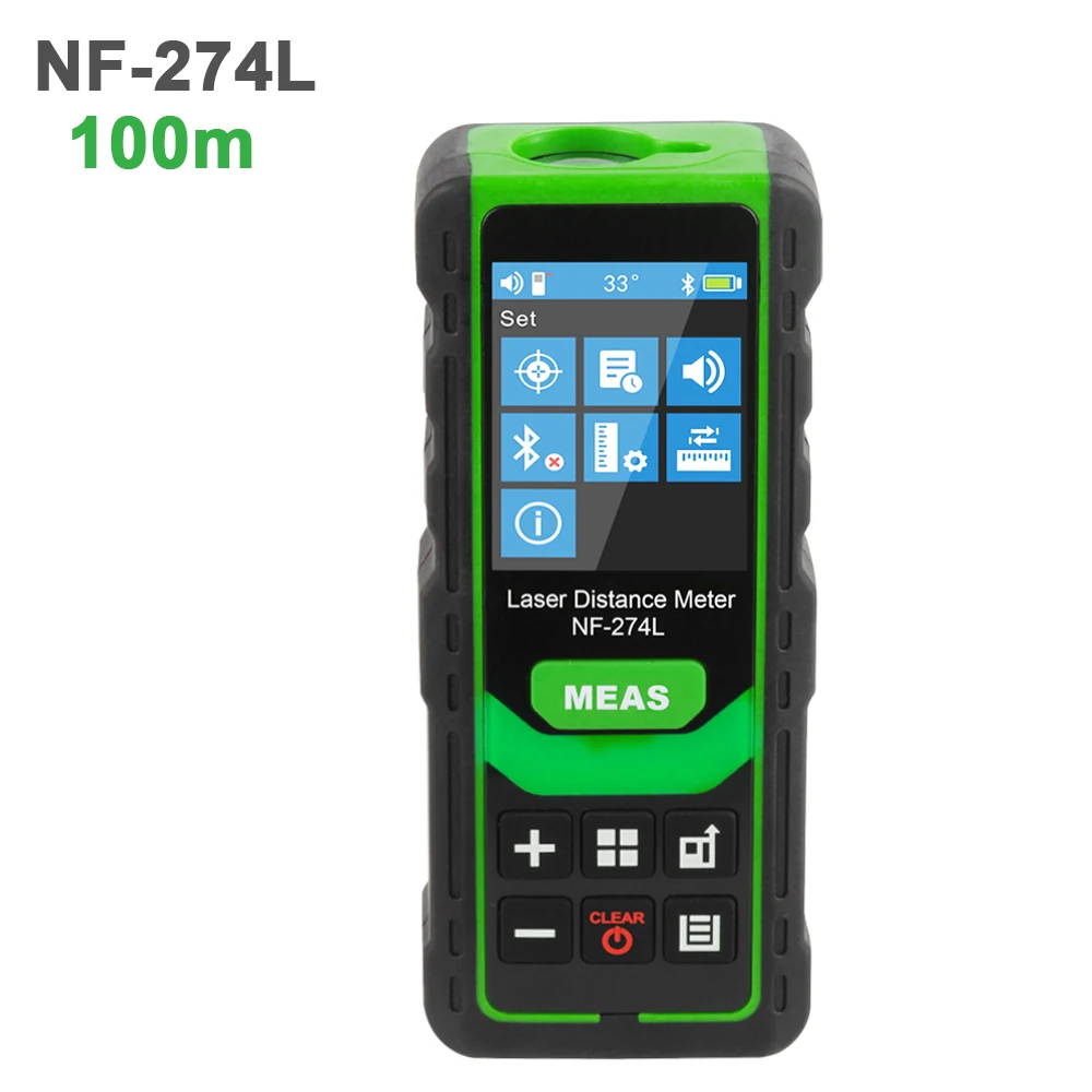 NOYAFA Laserafstandsmeter NF-274L 100M Laserafstandsmeter Groene Beam Lasermeter Elektronische Niveautesttool met Bluetooth