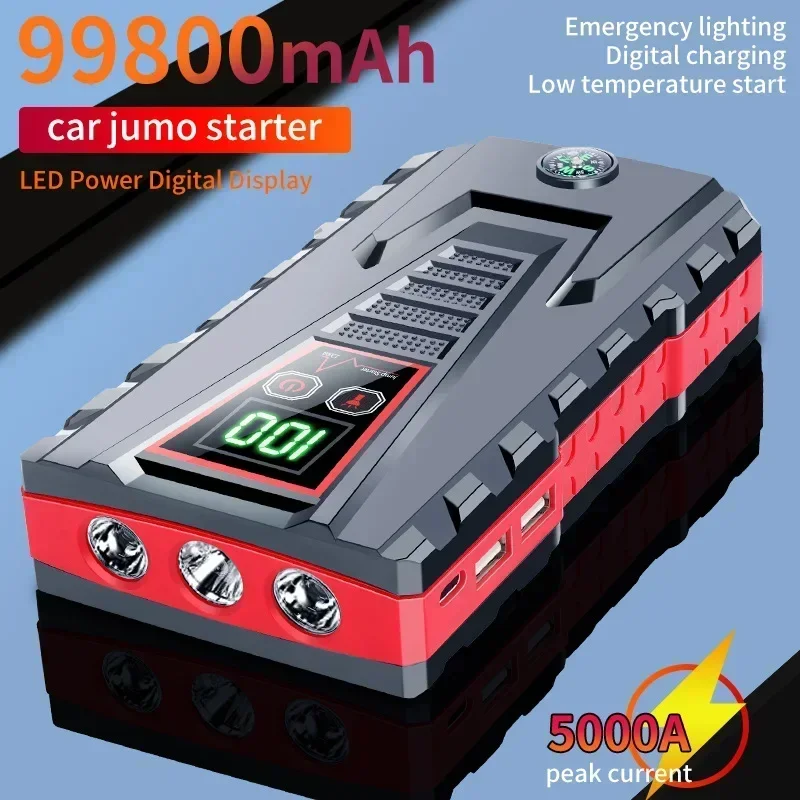 99800mAh Car Jump Starter Portable Power Bank 12V Car Battery Booster Charger Starting Device Petrol Diesel New Car Starter