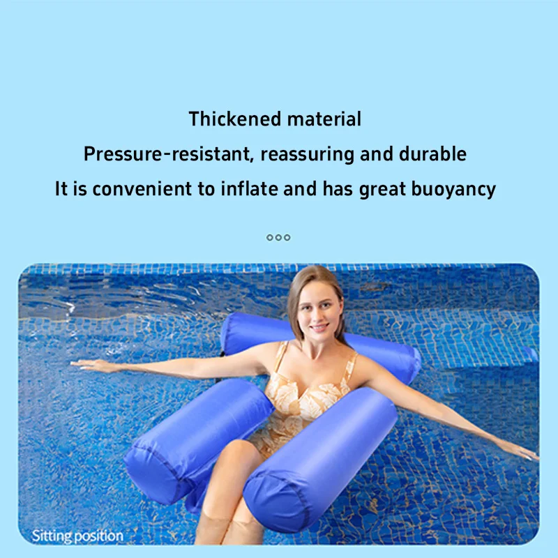 Summer Inflatable Floating Water Mattresses Three Airbags Water Amusement Inflatable Lounge Chair Carpet Float Pool Accessories