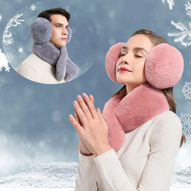 Korean Style Warm Ear Muffs for Women Men, Cute Fur Soft Outdoor Cycling Windproof Snow Sports, Thickened Cold Protection