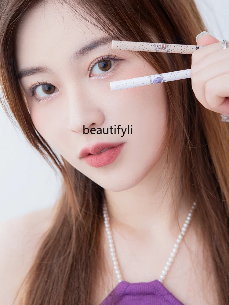 Flortte Eyeliner Fine Waterproof and Durable Not Easy to Smudge Color Rendering Crouching Silkworm Eyeliner