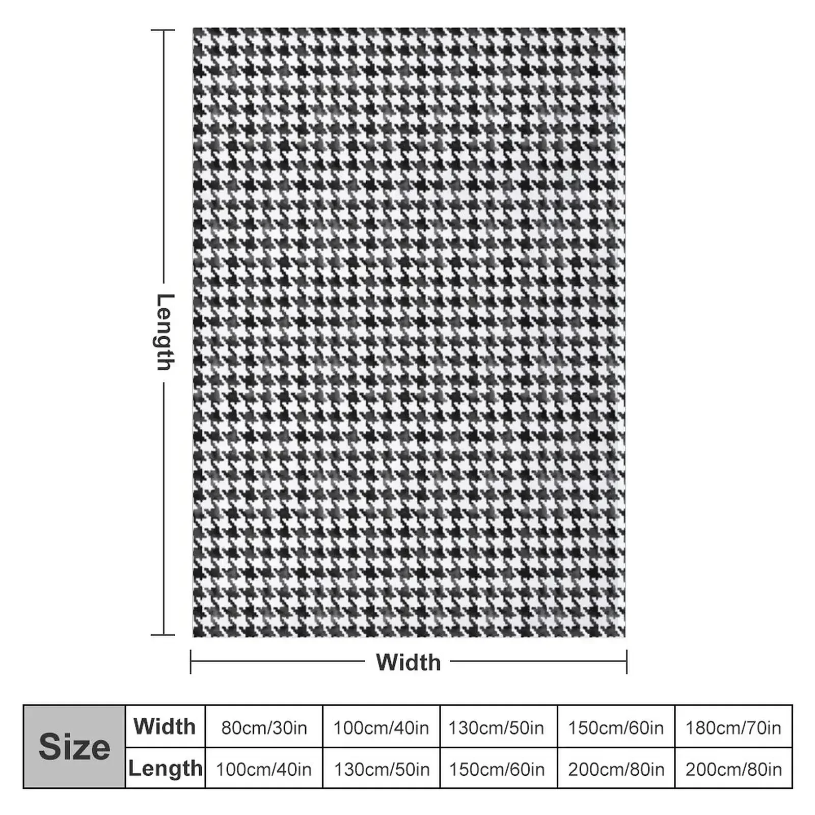 Houndstooth Pattern Throw Blanket Sofas bed plaid Luxury Throw Flannel Fabric Cute Plaid Decorative Throw Blankets