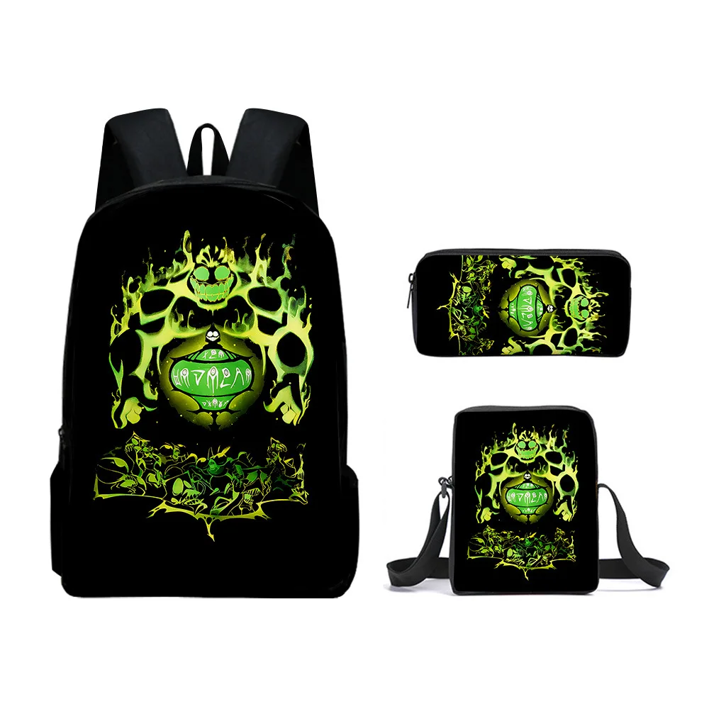 3D New Gas Lamp Area The Gaslight District Backpack Student Backpack Crossbody Bag Pen Bag