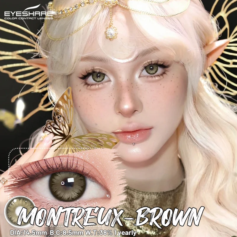 EYESHARE 1 Paar Anime Red Eye Linsen Farbkontaktlinsen Cosplay Blaue Augen Make-up Kontakt Halloween Rosa Kontakte Lila Linsen