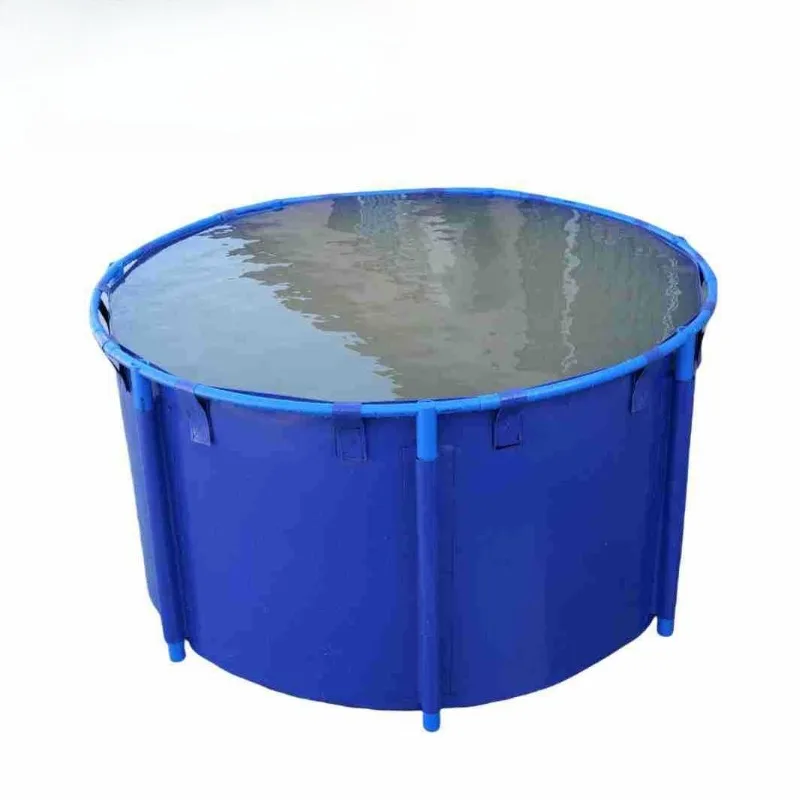 

Large canvas reservoir aquaculture fish pond PVC pipe round bracket pool outdoor foldable thickened material