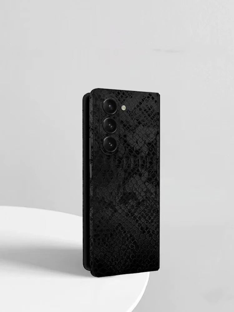 

Роскошная кожаная накладка на заднюю панель телефона, наклейка для SAMSUNG GALAXY Z Fold 5 Z Fold4 3 2, полное покрытие, пленка, кожа