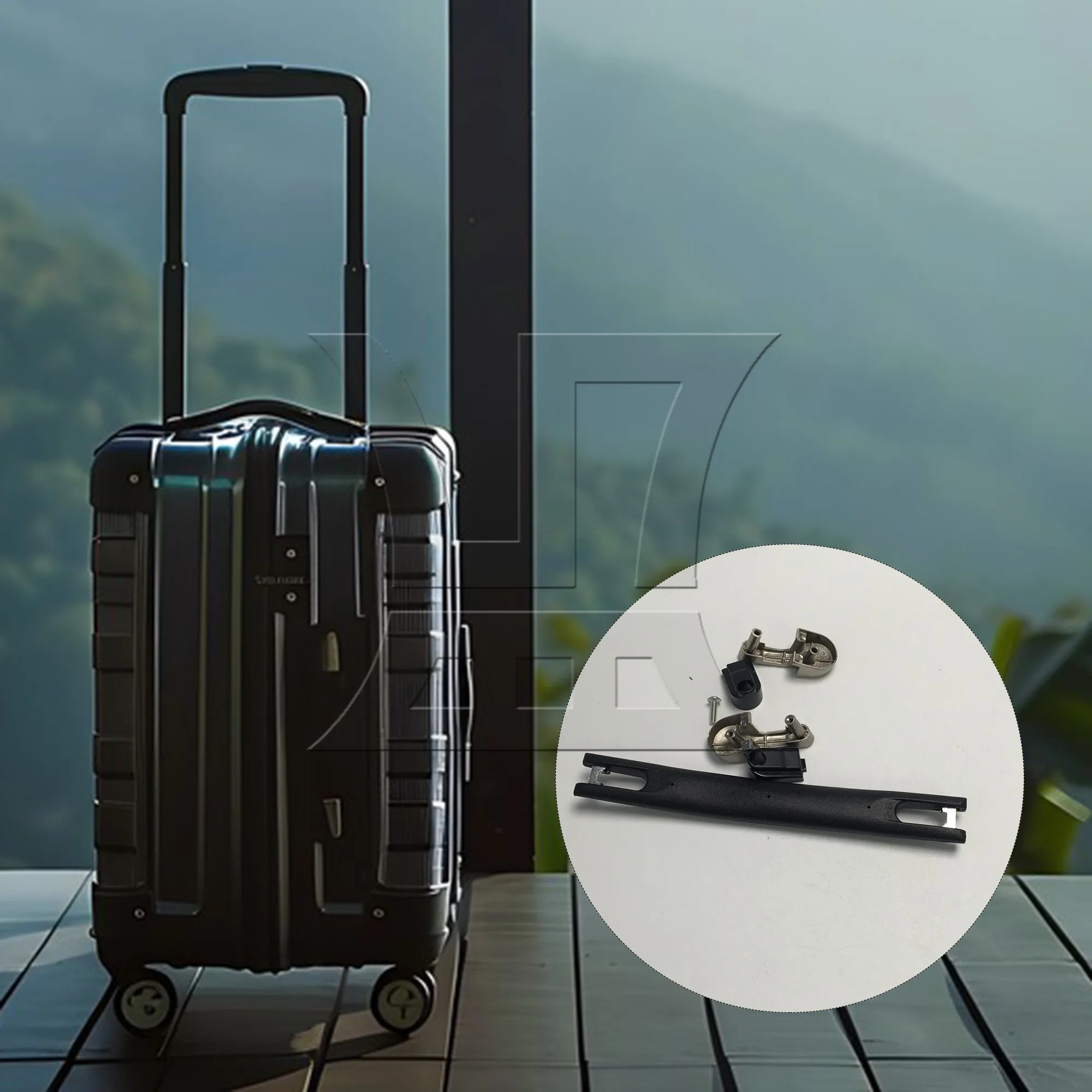 

1pc Suitcase Handle 20cm 115B Series B005 Black for Suitcase Handles Luggage Handles