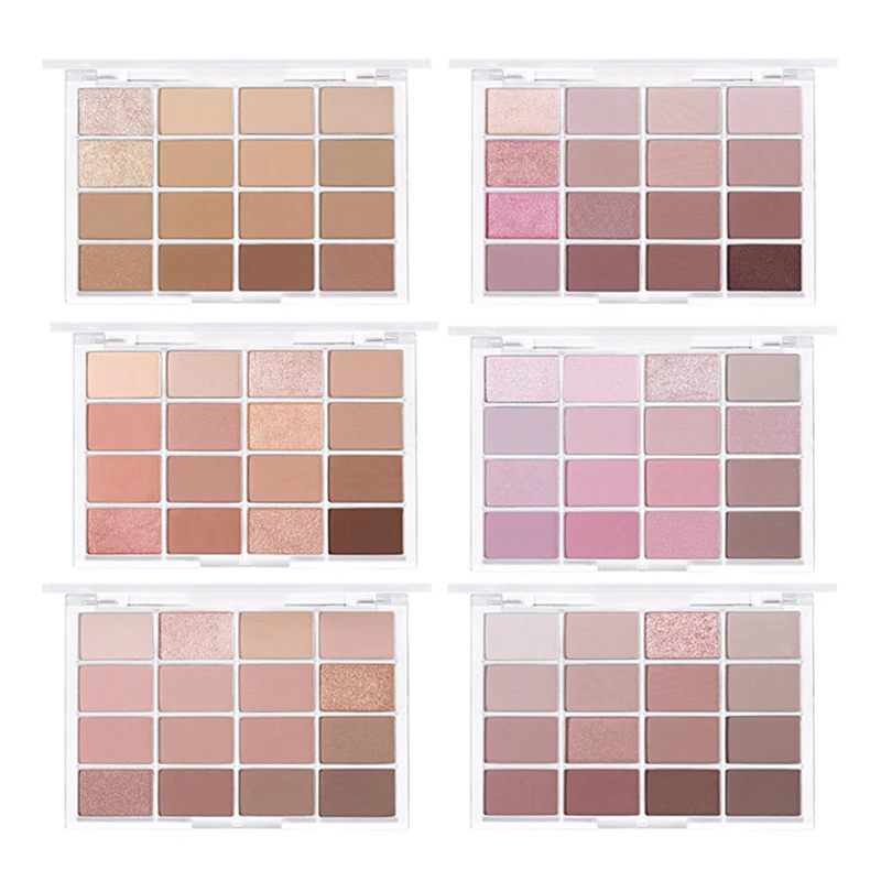 Paleta de sombra perolada fosca para mulheres, baixa saturação, duradoura, olhos encantadores, cosméticos, beleza, saúde, 16 cores