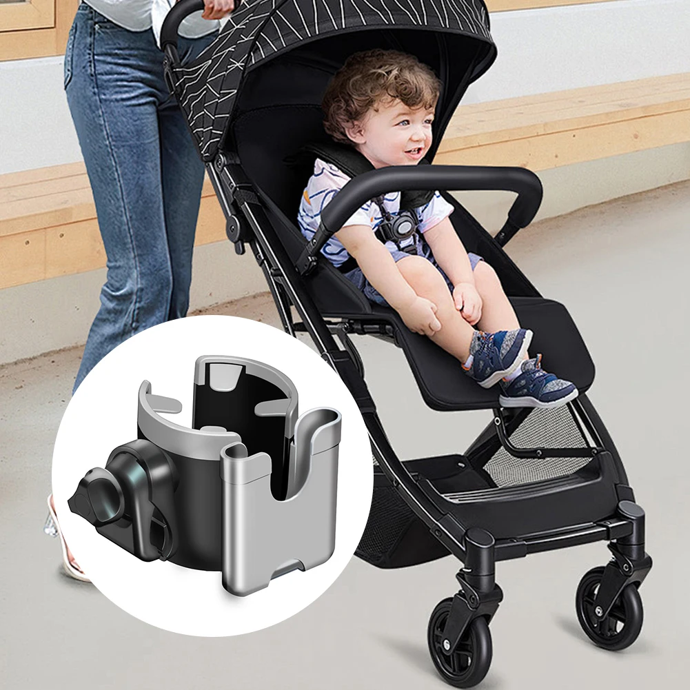 2 في 1 حامل الكأس عربة الأطفال مع حامل هاتف عربة كأس أصحاب المضادة للانزلاق الأطفال عربة زجاجة أصحاب كرسي متحرك حامل الكأس