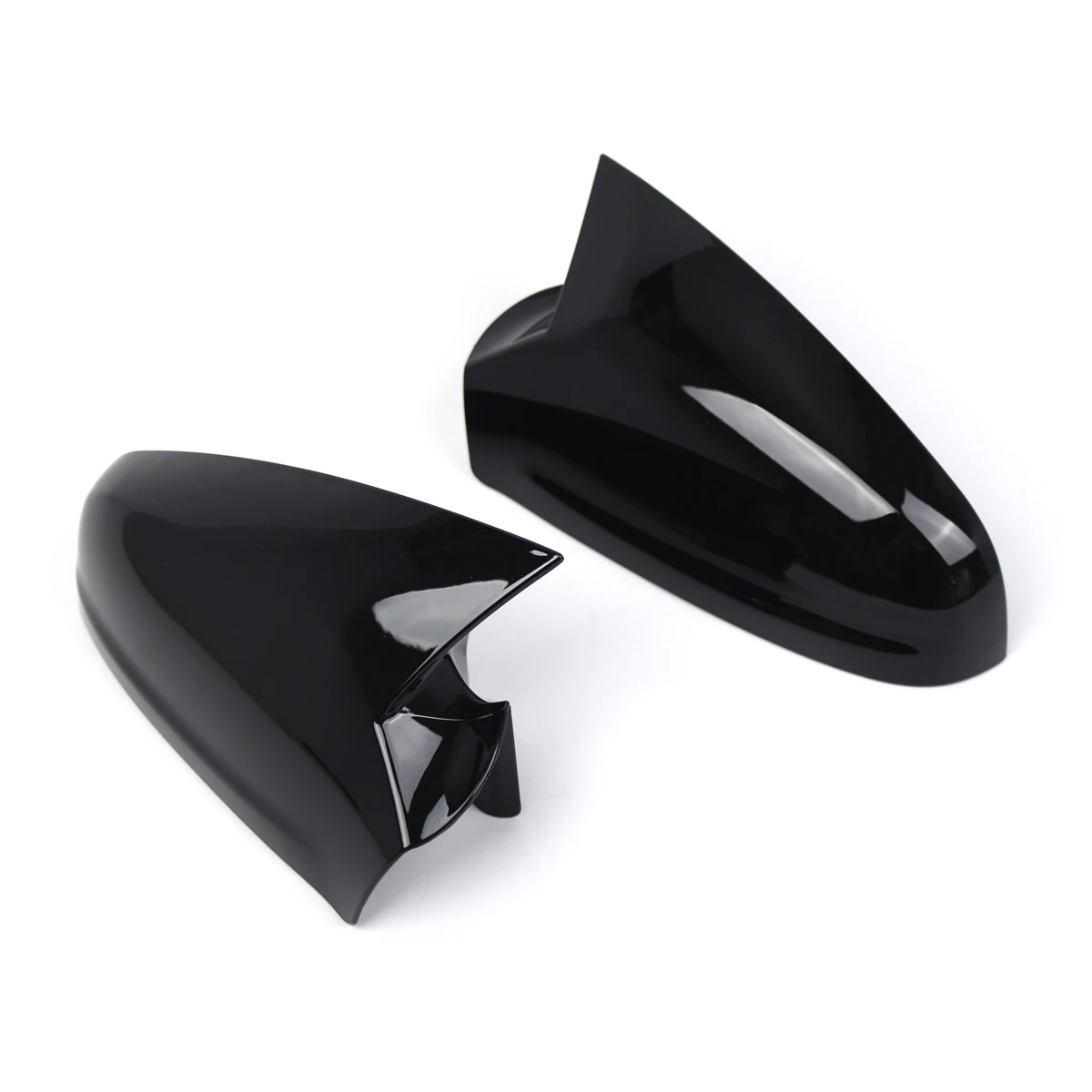 Cubierta de espejo retrovisor lateral para coche, tapas negras brillantes para puerta Vauxhall Opel Astra H MK5, 2004, 2005, 2006, 2007, 2008, 2009,