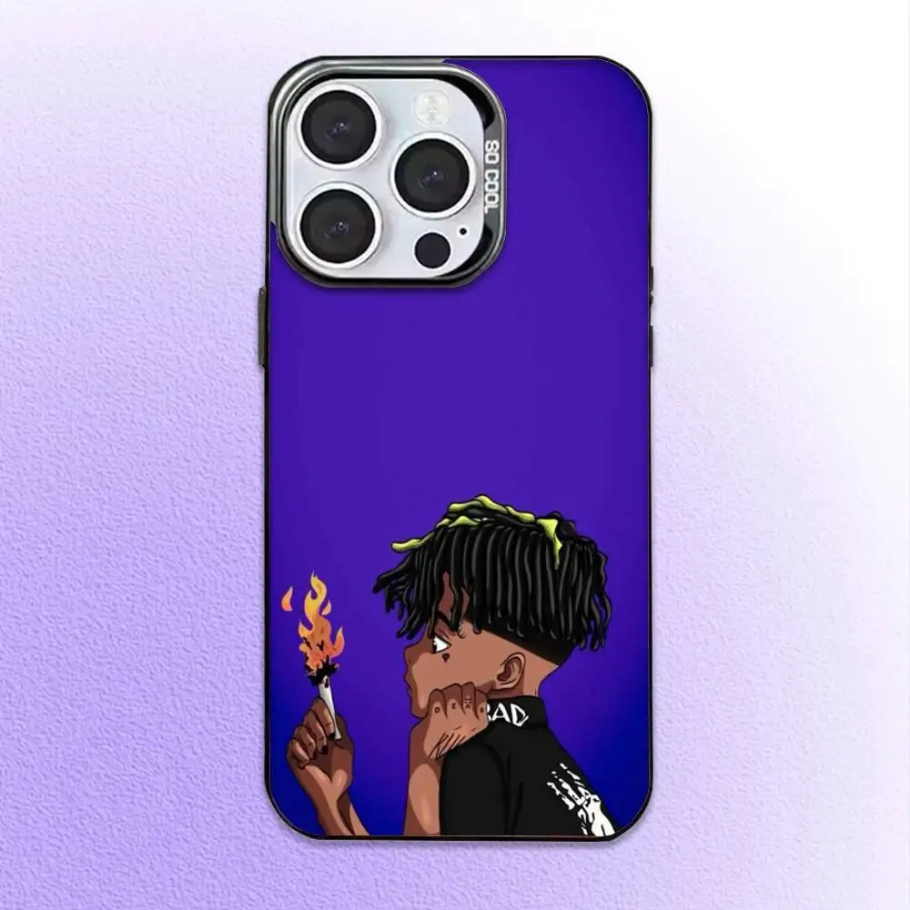 حافظة هاتف مغني الراب 999 J-Juice W-WRLD لهاتف iPhone17,16,15,14,13,12,11 Plus، Pro Max غطاء مقاوم للصدمات باللون الأسود غير اللامع #3