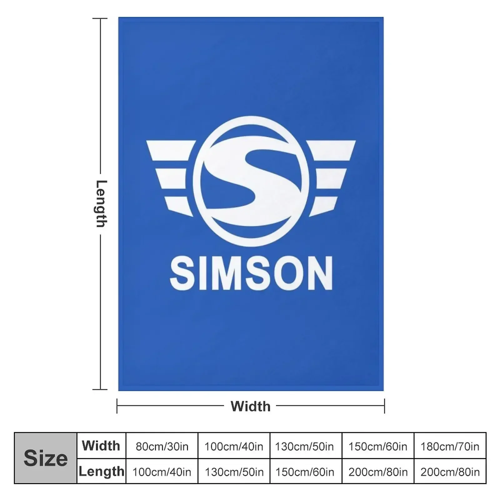 Simson logo (white) Throw Blanket couch cozy soft plush fuzzy picnic outdoor blanket