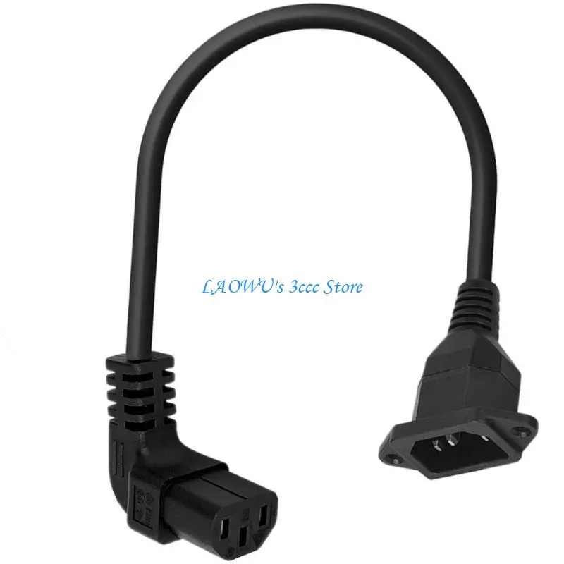 

Y8AD 90 Degree IEC 320 C13 Female to C14 Male Power Cord C13 to C14 Panel Mount