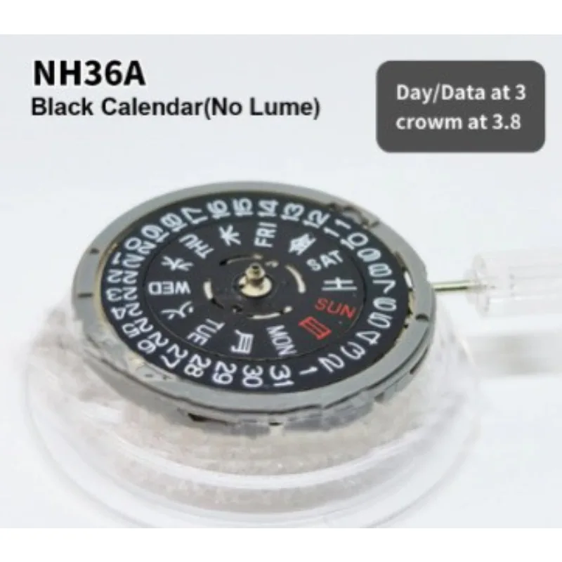 Parts are suitable for fully automatic NH36A mechanical double calendar movement 4R36/7S36