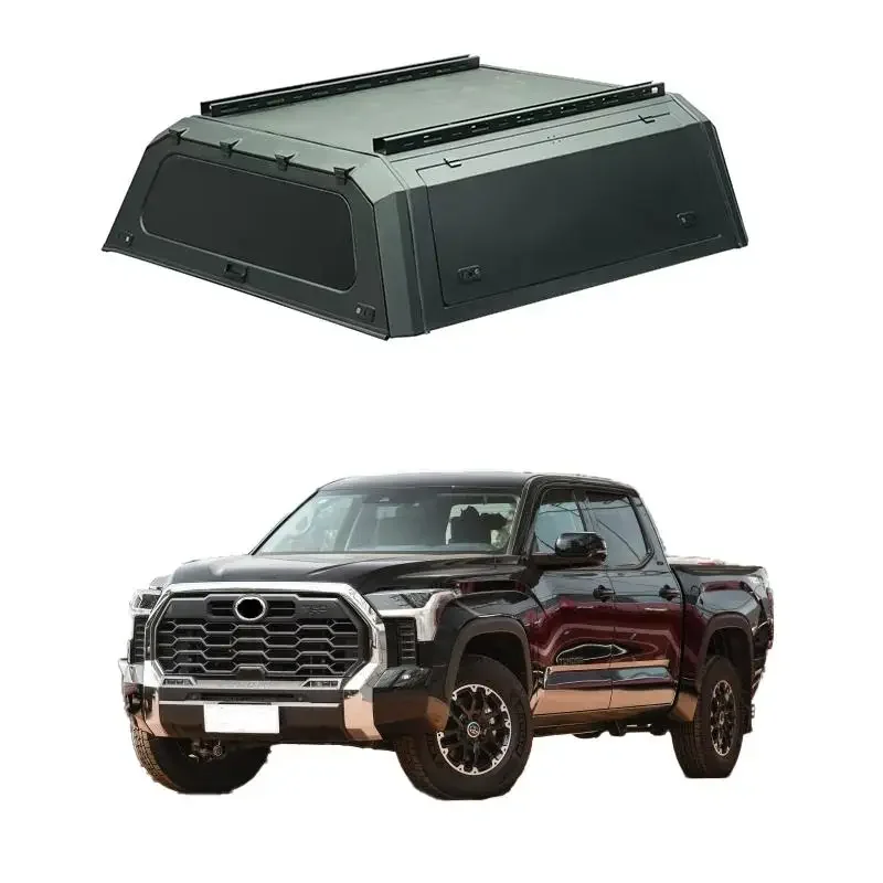 Waterproof Canopy Camper Hardtop Topper Camper Truck Canopy 4X4 Pickup Truck Aluminum Black Canopy for Tundra