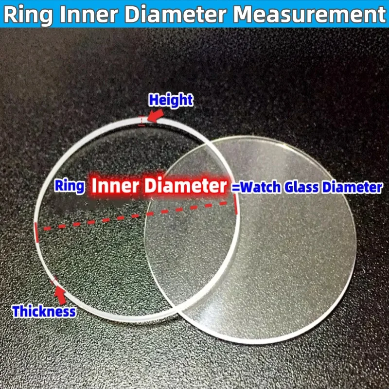 1,7mm Höhe ICH Ring Uhr Kristall Dichtung 26mm zu 35,5mm Innen Durchmesser für Wasserdichte 1,8mm zu 2,2mm Dicke Uhr Glas YZC038 – Detail 2