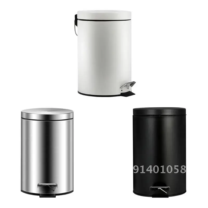 

Small Trash Bin with Quiet Closing Lid Space Saving Trash Can Rubbish Bin for Bathrooms and Bedrooms