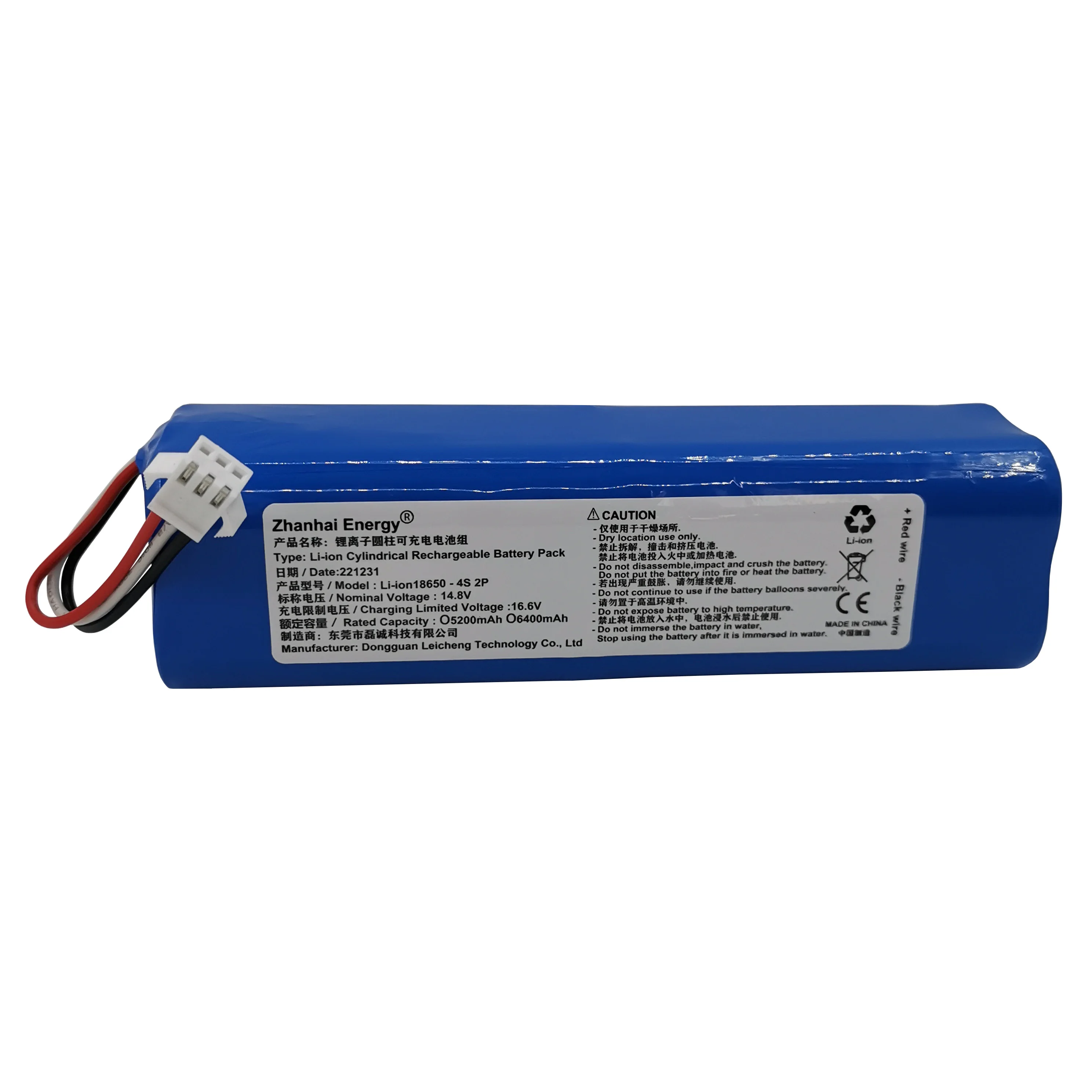 

14.4V 14.8V 5200mAh 6400mAh Li-Ion Rechargeable Battery Pack For Kyvol S31 Robot Vacuum VIOMI VXVC07-JG Lenovo LR1 ROIDMI New