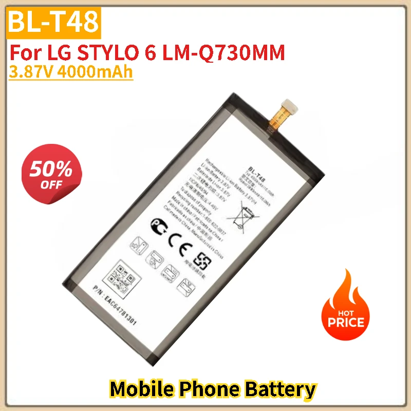 BL-T48 بطارية 3.87 فولت 4000 مللي أمبير ل LG STYLO 6 LM-Q730MM الهاتف المحمول استبدال البطارية العلامة التجارية الجديدة عالية الجودة