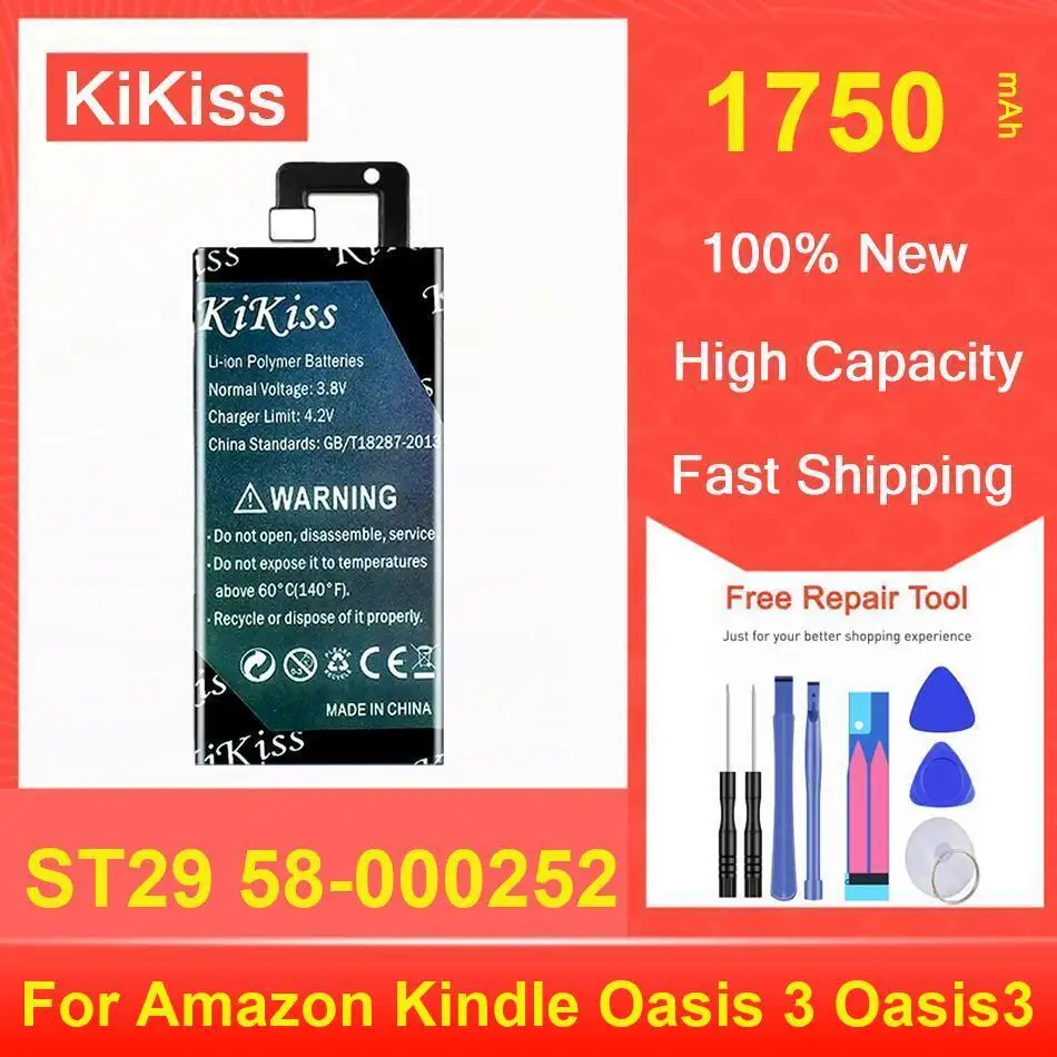 

Аккумулятор Kikiss 1750 мАч ST29 58-000252 для Amazon Kindle Oasis 3 Oasis3