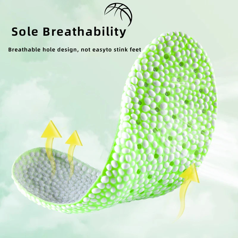 New High Elastic Soft Memory Foam Sport Insoles for Shoes Boost Shock Absorption Breathable Running Accessories For Soles
