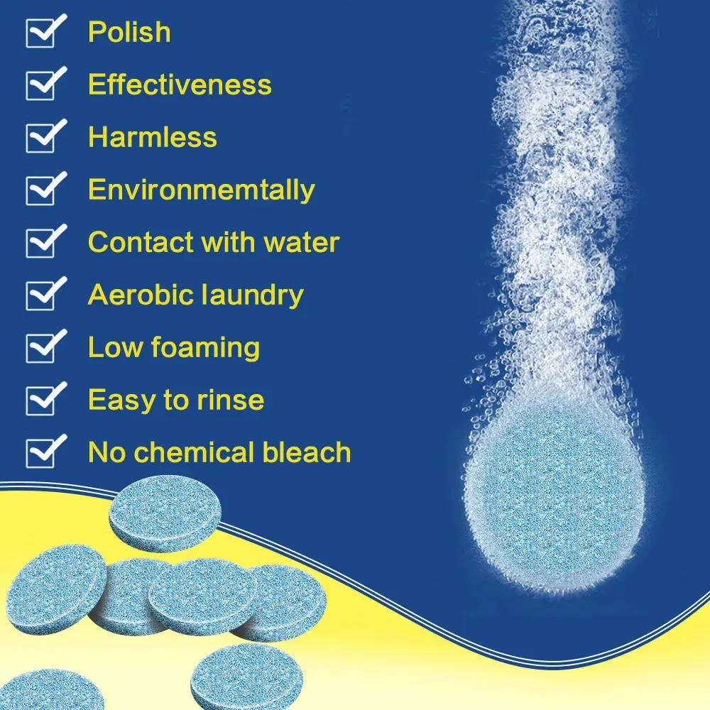 40 Pcs Solid Cleaner Car Windscreen Wiper Effervescent Tablets Glass Toilet Cleaning Car Accessories