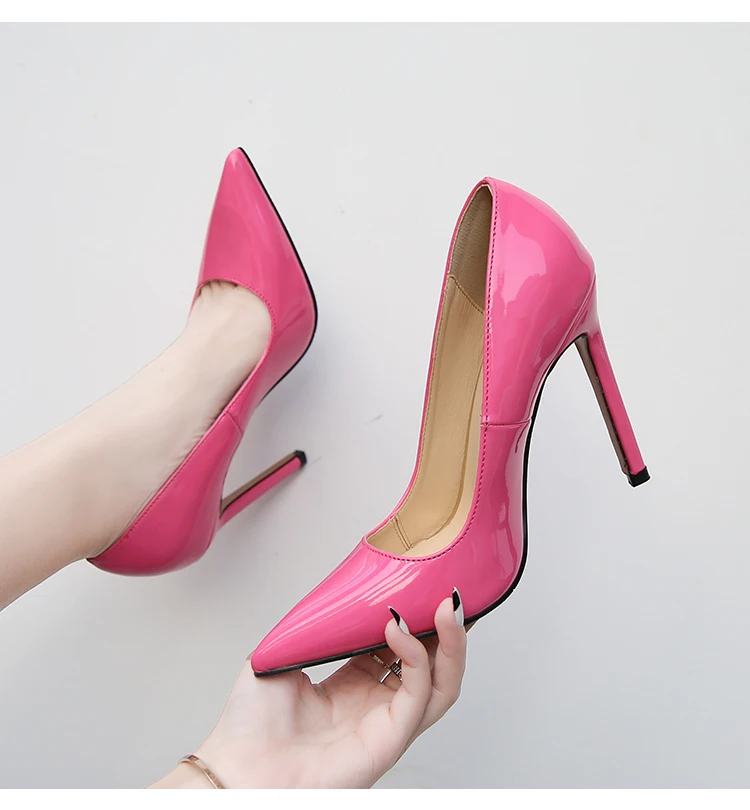 Crossdresser Stiletto 11cm Thin Heels Women's Shoes Pointed Toe Elegant Ladies High Quality Pumps Plus:35-44 45 46 Zapatos Mujer