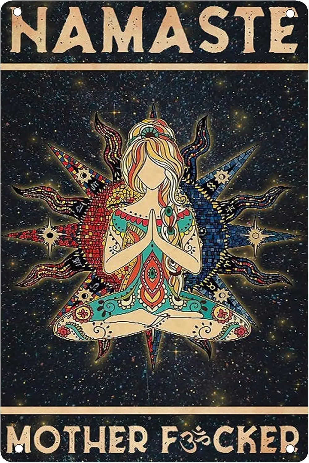 Звездная Йога Девочка Namaste, ретро металлический жестяной знак, табличка для йоги, табличка для комнаты, знаки для дома, гаража, магазина, бара, мужская пещера, декор C