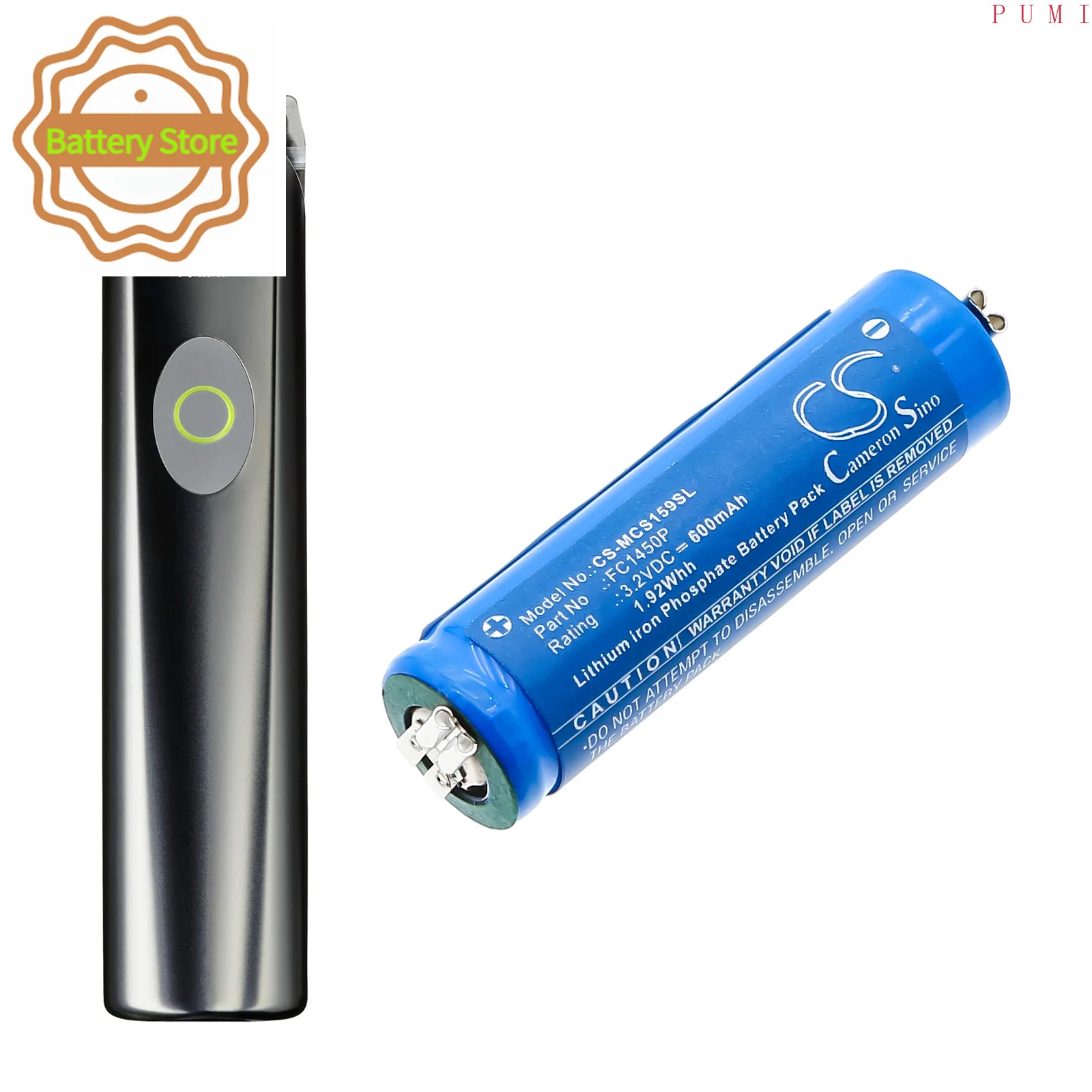 CS Replacement Battery for Moser ChromStyle 1584 Li pro mini PN:FC1450P 600mAh / 1.92Wh