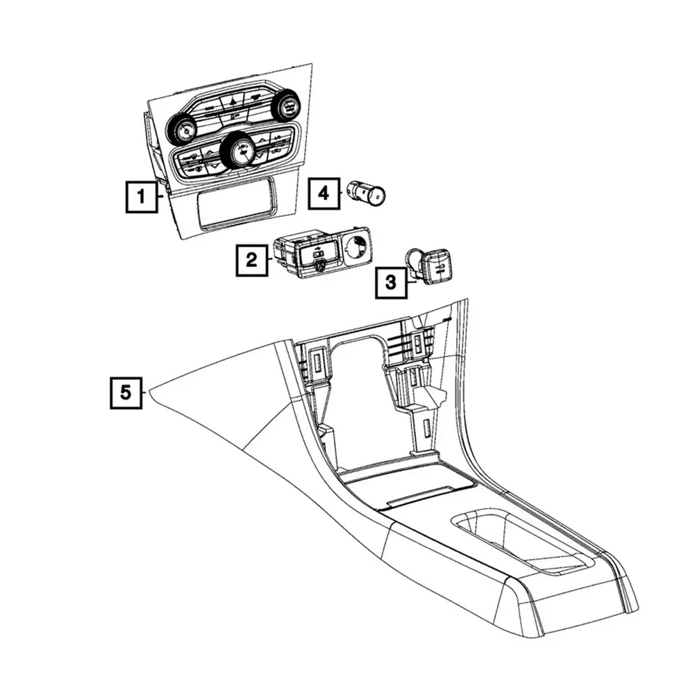 Efficiently Designed USB Charging Port Kit Compatible with For DODGE For CHARGER Models from Year 2018 onwards