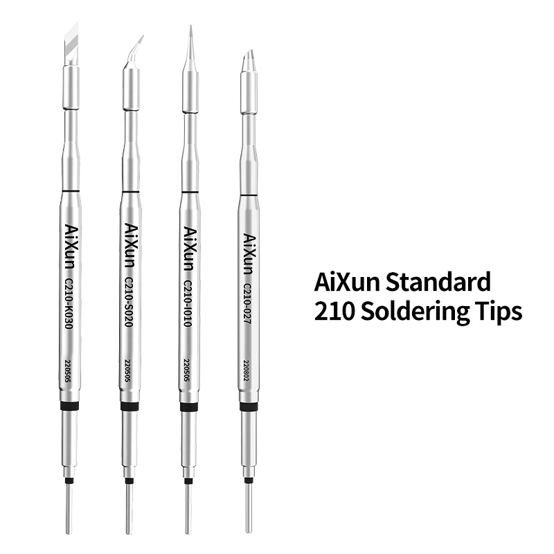 3PCS AiXun C210 Soldering Iron Tips Ultra/Stand Version Hight Quality Tin Plating Replace Soldering Station Welding head