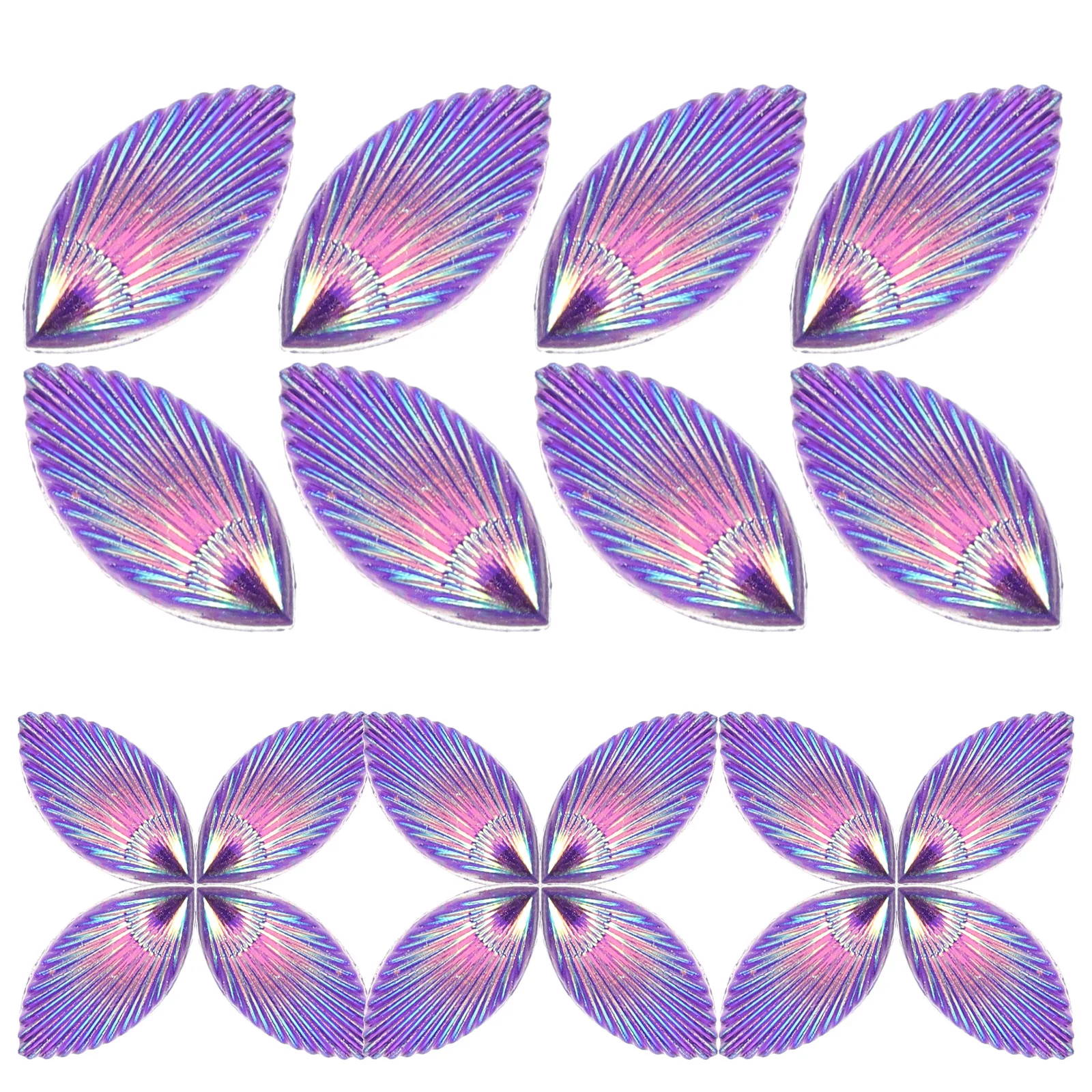 20 قطعة نمط قذيفة حجر الراين لامعة الراتنج السحر مصغرة قذيفة الديكورات DIY بها بنفسك بطاقات المزهريات المرايا أزرار الزجاج الحرفية #2