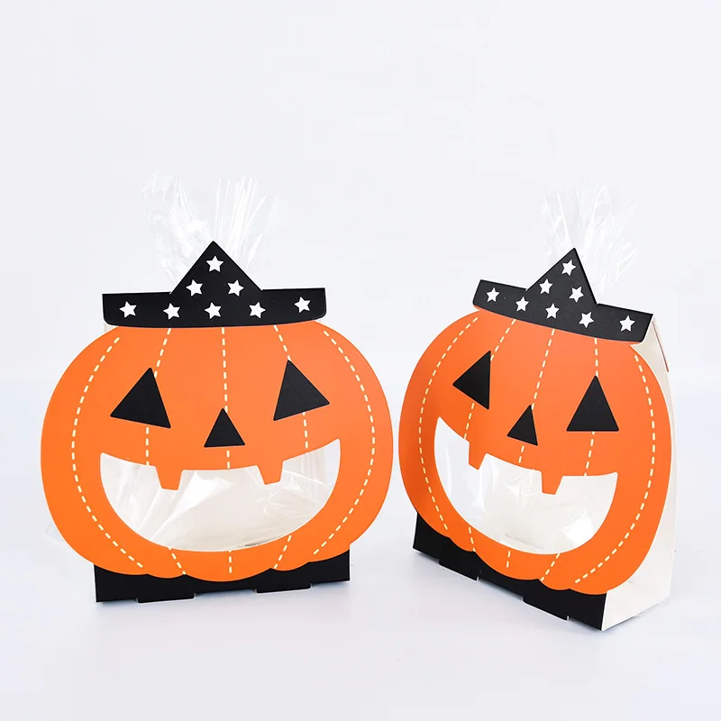 8pcs Halloween Gift Bags Candy Cookie Packaging Bags Trick Or Treat 2024 Happy Halloween Party Decor Supplies