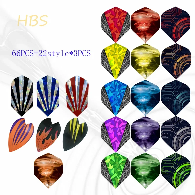 

66PCS Dart Tail 22 Kinds of Mixed Styles Standard, Laser, Narrow, Teardrop Exquisite Set of Universal Dart Accessories