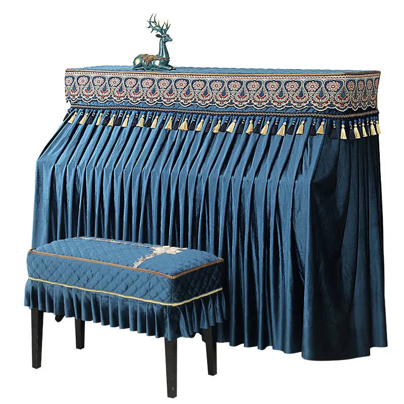 

European grand piano cover, high-end luxury fabric dust cover, light luxury piano , Nordic piano cloth