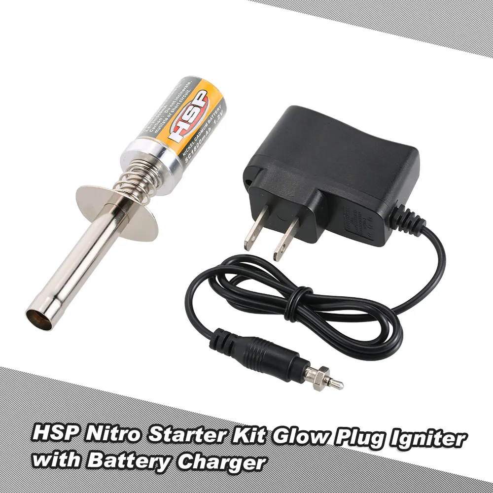 Goolsky HSP Nitro Glow Plug Igniter for HSP RedCat Nitro Powered 1/8 1/10 RC Car Buggy Truck Model Plane