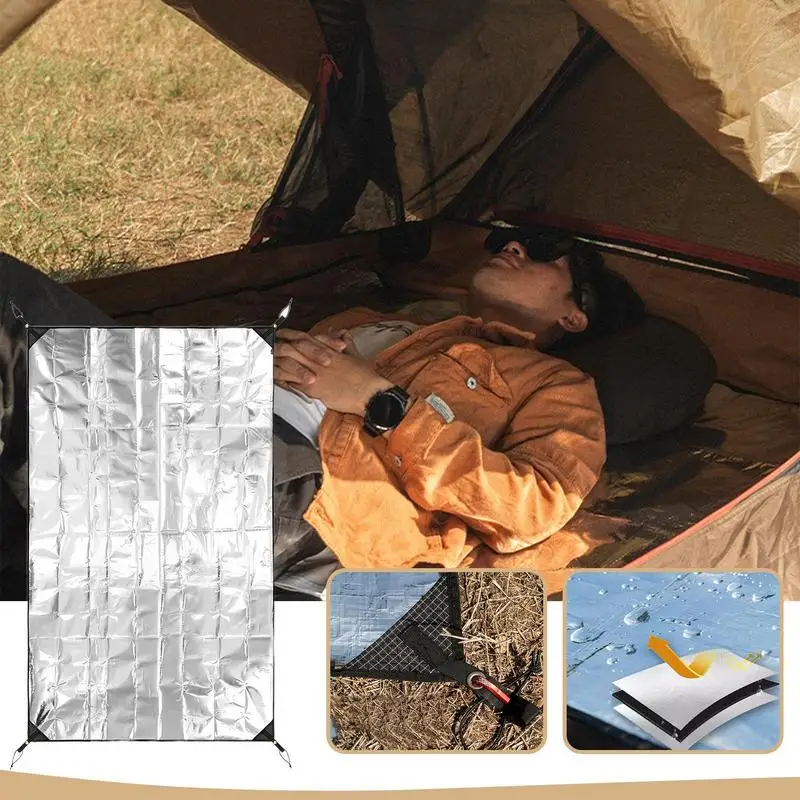 Insulating Foil Mat For Camping Aluminum Foil Foam Sleeping Pad Double-Sided Waterproof Foil Mat Sleeping Tent Pad Thermal