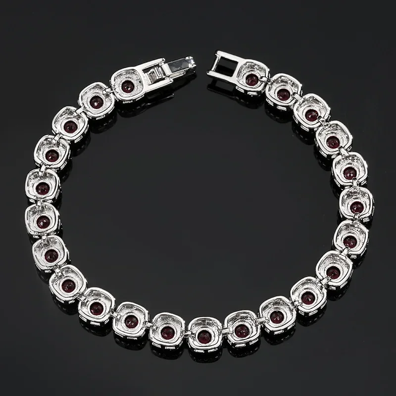 New Arrivals 17/18cm Tennis Bracelet for Women - Sparkling 4x4mm Lab-Grown Gemstones, Anniversary Gift, Prom Party Jewelry