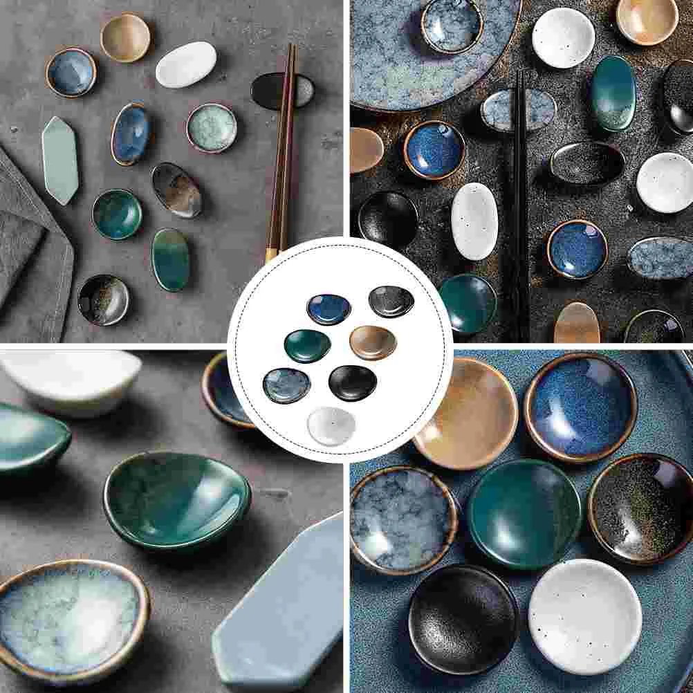 7 Pcs Chopstick Rest Board Rack Chopsticks Holder Spoon Forks Home Stand Ceramic Japanese-style