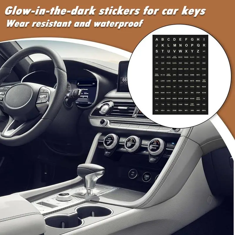 Unused Car Button Stickers Waterproof Car Window Button Luminous Sticker Automobile Inner Accessories Circuit Panel Label Night