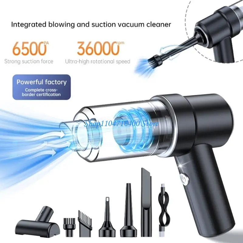 

y1gd Car Vacuum Cleaner Brushless Motor with LED Light Car Vacuum Cordless Air Duster