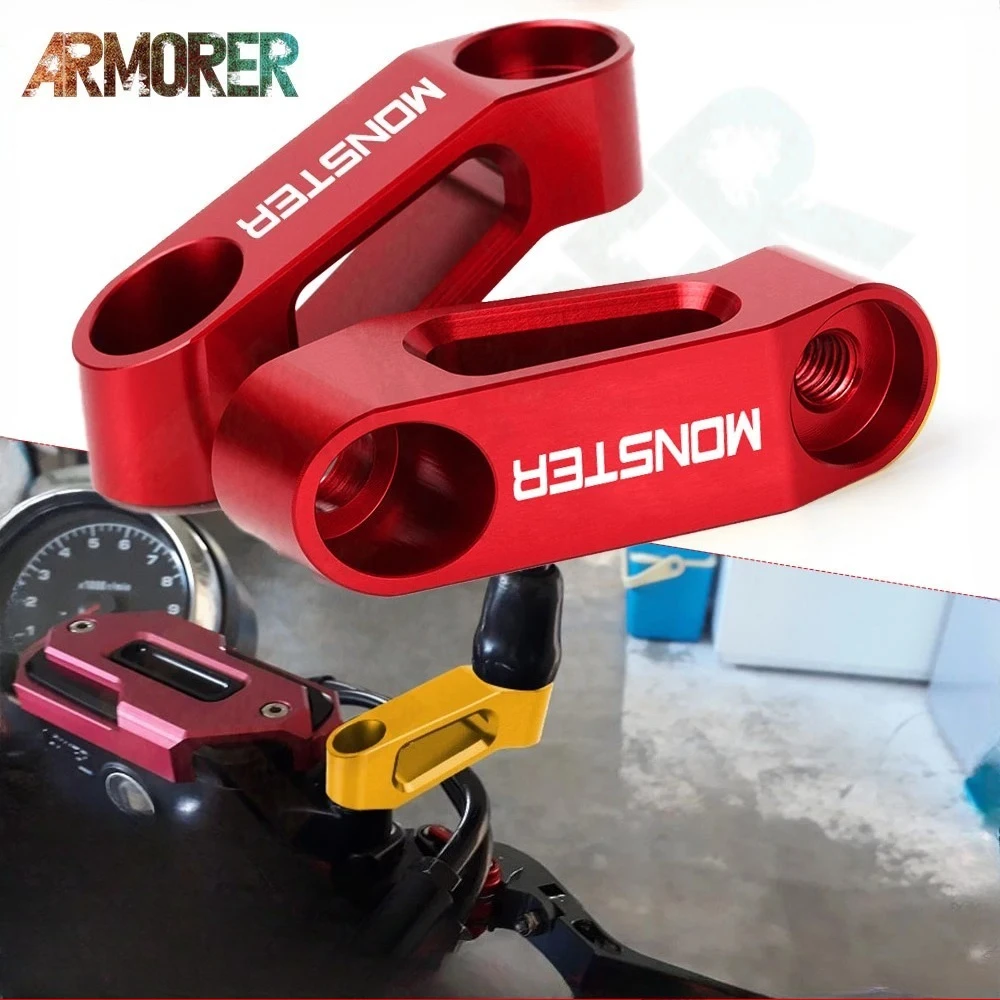 

Адаптер-удлинитель из алюминия для зеркал заднего вида мотоцикла Ducati Monster, Monster Diesel, Monster 796, 696, 659, 821, 1200