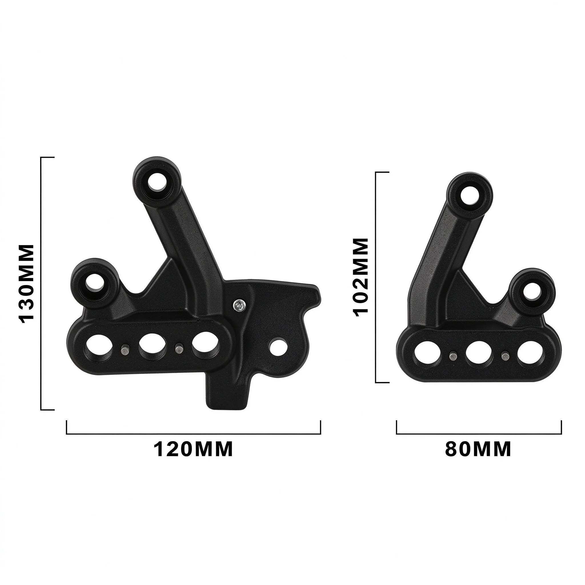 Electric Dirt Bike Aluminum Foot Pegs Drop Brackets for Surron S X, Footpeg Lowering Mount Relocation Kit, Black/Silver