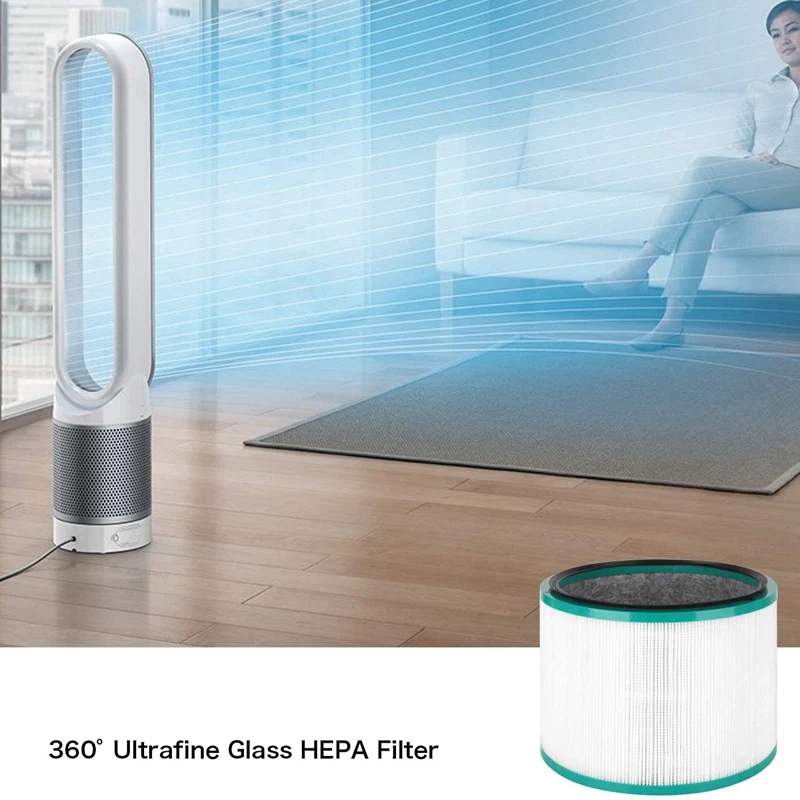 다이슨 퓨어 쿨 링크 교체용 HEPA 필터, DP01, DP02, 다이슨 퓨어 핫 앤 쿨 링크, HP01, HP02 부품용, 2 팩