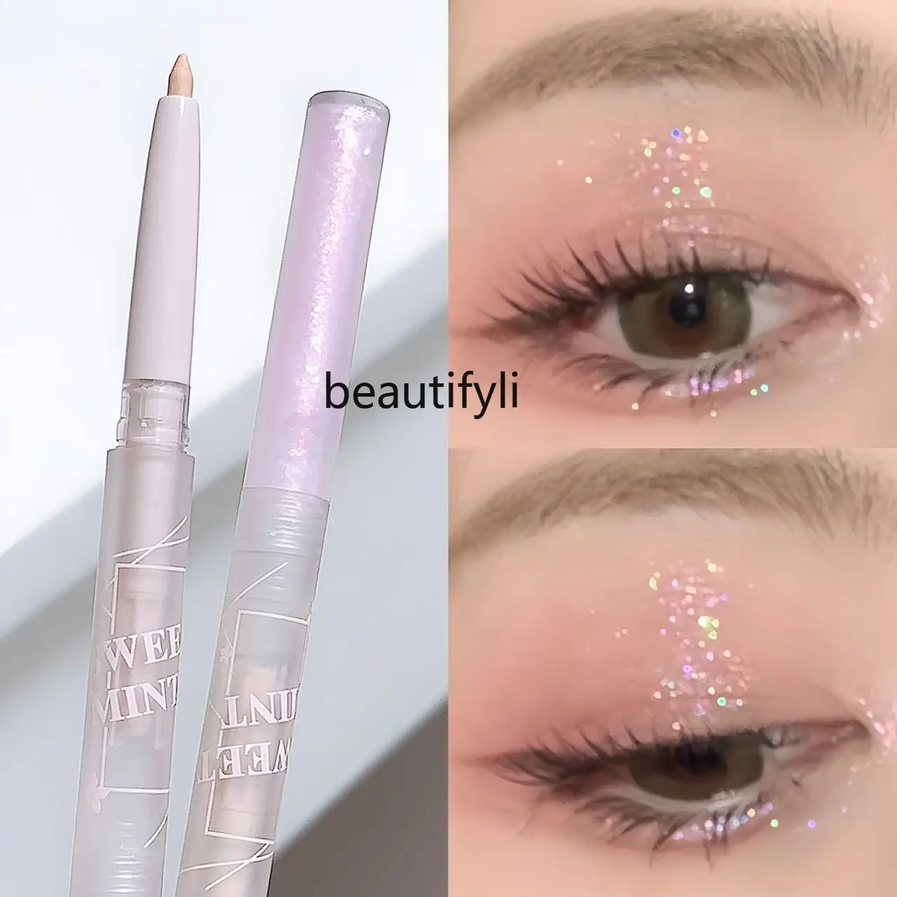 2 head aegyo sal liquid eyeshadow pen brightens the broken brick feeling, fine flash versatile waterproof aegyo sal eyeshadow